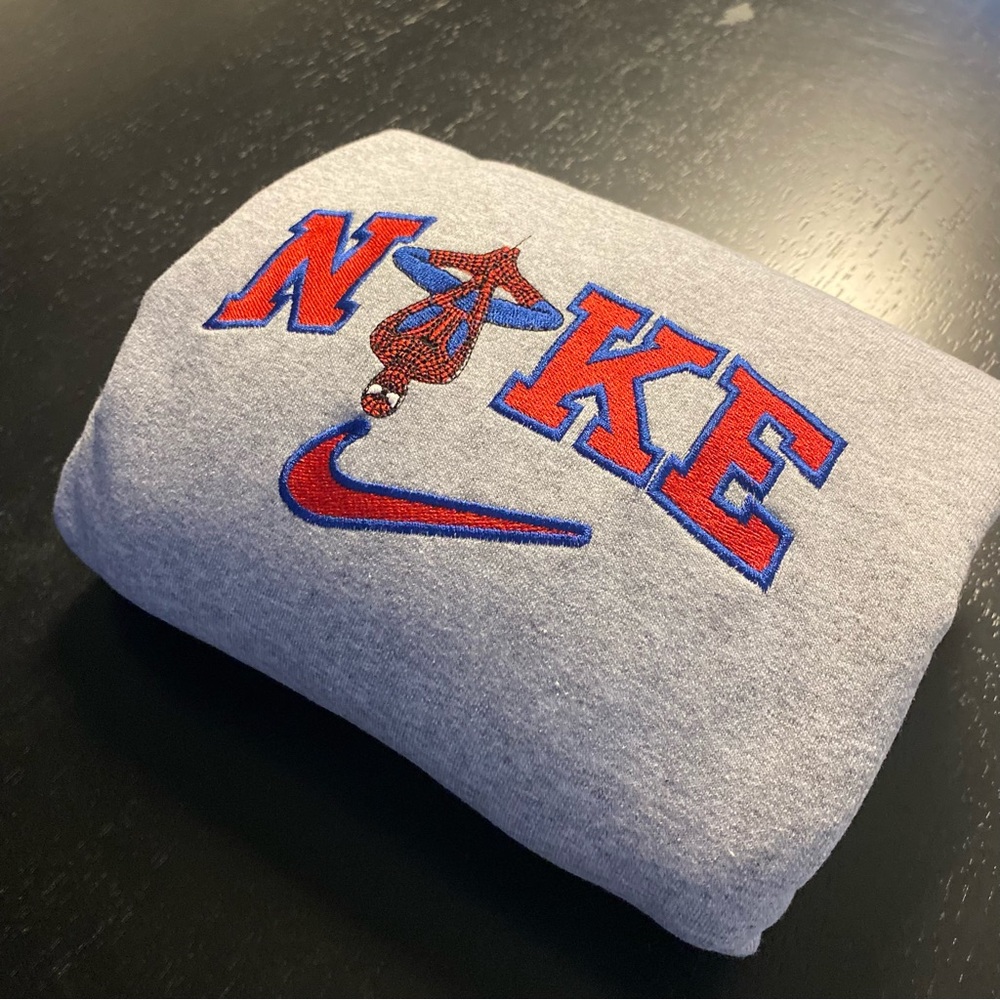 Spiderman Embroidered Crewneck Sweatshirt